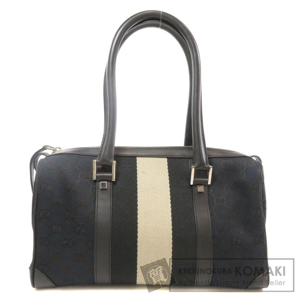 Gucci GG Monogram Canvas Sherry Line Boston Bag black